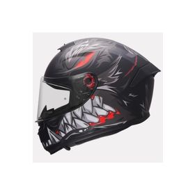 MT FF114 Hummer Lycan C1 Full Face Siyah Kırmızı Motosiklet Kaskı
