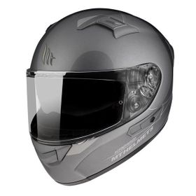 MT Kre Sv Solid Gloss Full Face Gri Motosiklet Kaskı