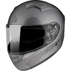 MT Kre Sv Solid Gloss Full Face Gri Motosiklet Kaskı