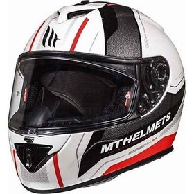 MT Rapide Duel Gloss Full Face Beyaz Siyah Motosiklet Kaskı