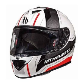 MT Rapide Duel Gloss Full Face Beyaz Siyah Motosiklet Kaskı