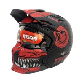 MT Street Fighter Sv Aztec B5 Siyah Kırmızı Motosiklet Kaskı