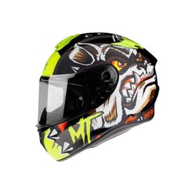 MT Targo Crazy Dog A2 Full Face Sarı Motosiklet Kaskı