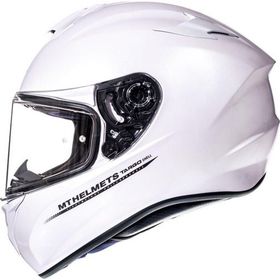 MT Targo Solid A0 Gloss Pearl White Full Face Motosiklet Kaskı