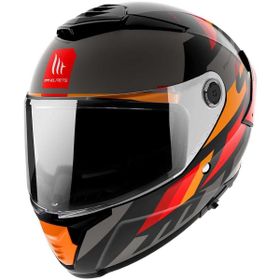 MT Thunder 4 SV Ergo B15 Full Face Siyah Turuncu Motosiklet Kaskı