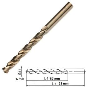 MTE 6 mm HSS-E Altın Seri Inox Delme Matkap Ucu