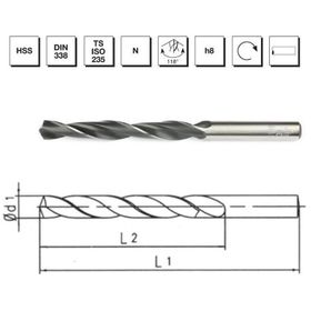 MTE B00000010570 Makina Takım 5.7 mm HSS DIN 338 Silindirik Saplı Haddeli Matkap Ucu
