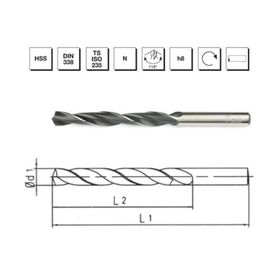 MTE B00000010920 Makina Takım 9.2 mm HSS DIN 338 Silindirik Saplı Haddeli Matkap Ucu