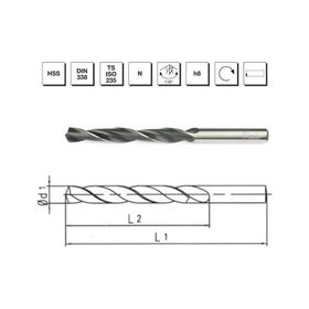MTE B00000011160 Makina Takım 11.6 mm HSS DIN 338 Silindirik Saplı Haddeli Matkap Ucu