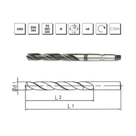 MTE B00004002450 Makina Takım 24.5 mm HSS DIN 345 Mors Konik Saplı Matkap Ucu