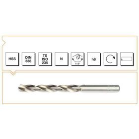 MTE B00007000060 Makina Takım 0.6 mm HSS DIN 338 Silindirik Saplı Taşlanmış Matkap Ucu