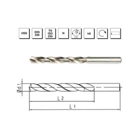 MTE B00007000130 Makina Takım 1.3 mm HSS DIN 338 Silindirik Saplı Taşlanmış Matkap Ucu