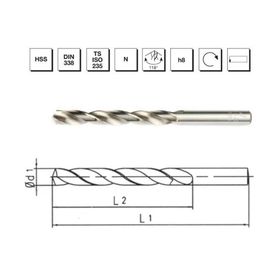 MTE B00007000130 Makina Takım 1.3 mm HSS DIN 338 Silindirik Saplı Taşlanmış Matkap Ucu