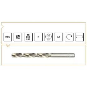 MTE B00007000170 Makina Takım 1.7 mm HSS DIN 338 Silindirik Saplı Taşlanmış Matkap Ucu