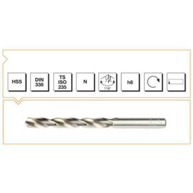 MTE B00007001370 Makina Takım 13.7 mm HSS DIN 338 Silindirik Saplı Taşlanmış Matkap Ucu