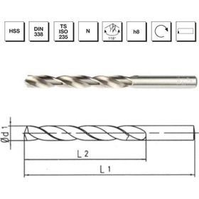 MTE B00007001850 Makina Takım 18.5 mm HSS DIN 338 Silindirik Saplı Taşlanmış Matkap Ucu