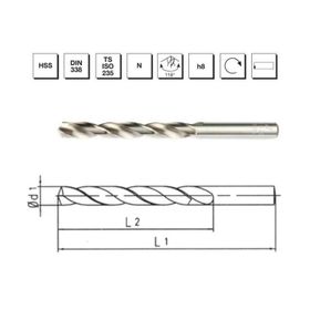 MTE B00007001850 Makina Takım 18.5 mm HSS DIN 338 Silindirik Saplı Taşlanmış Matkap Ucu