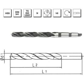 MTE B00007301600 Makina Takım 16 mm HSS DIN 341 Mors Konik Saplı Uzun Matkap Ucu