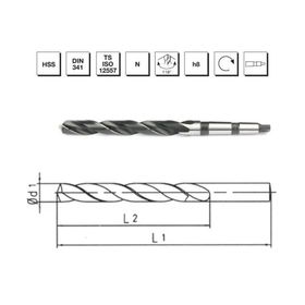 MTE B00007301600 Makina Takım 16 mm HSS DIN 341 Mors Konik Saplı Uzun Matkap Ucu