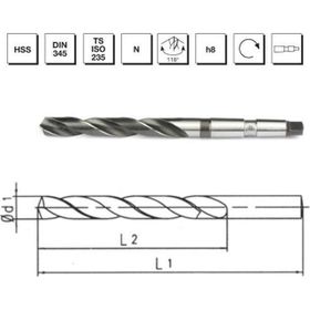 MTE B00007401600 Makina Takım 16 mm HSS DIN 345 Mors Konik Saplı Matkap Ucu