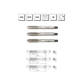 MTE B00100142540 1 inç HSS MTE Normu USA Normal Vidalı 3'lü UNC Takım Kılavuzu