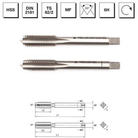 MTE B00102031000 M10x1.25 HSS DIN 2181 İnce Vidalı 2'li Takım Kılavuzu
