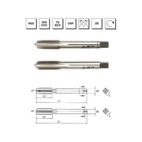 MTE B00102061587 5/8 inç HSS DIN 2181 USA İnce Vidalı UNF 2'li Takım Kılavuzu