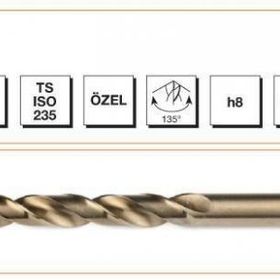 MTE HSS DIN 338 11 mm Taşlanmış Silindirik Saplı Altın Seri Kısa Matkap Ucu