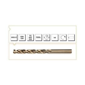 MTE HSS DIN 338 11 mm Taşlanmış Silindirik Saplı Altın Seri Kısa Matkap Ucu