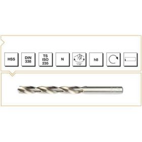 MTE HSS DIN 338 14.4 mm Taşlanmış Silindirik Saplı Kısa Matkap Ucu