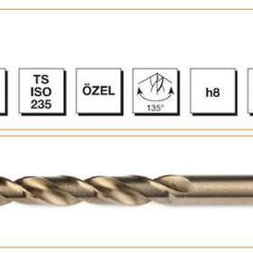 MTE HSS DIN 338 16 mm Taşlanmış Silindirik Saplı Altın Seri Kısa Matkap Ucu