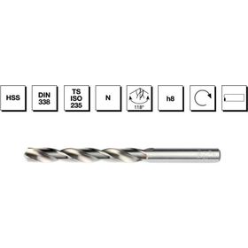 MTE HSS DIN 338 20.5 mm Silindirik Saplı Kısa Taşlanmış Matkap Ucu