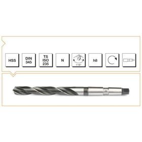 MTE HSS DIN 345 10 mm Mors Konik Saplı Matkap Ucu