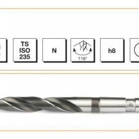 MTE HSS DIN 345 10 mm Mors Konik Saplı Matkap Ucu