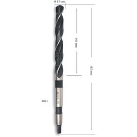 MTE HSS DIN 345 12 mm Mors Konik Saplı Matkap Ucu