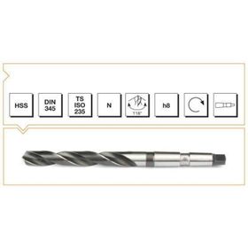 MTE HSS DIN 345 12,5 mm Mors Konik Saplı Matkap Ucu