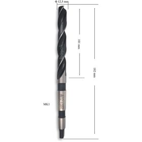 MTE HSS DIN 345 12,5 mm Mors Konik Saplı Matkap Ucu