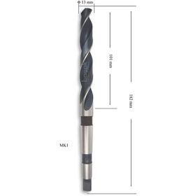 MTE HSS DIN 345 13 mm Mors Konik Saplı Matkap Ucu