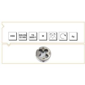 MTE HSS DIN EN 22 568 Metrik Normal Vidalı M 5x0,8 Pafta Lokması