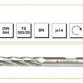 MTE HSSE DIN 844/BN 16 mm Uzun Parmak Freze