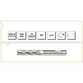MTE HSSE DIN 844/BN 16 mm Uzun Parmak Freze