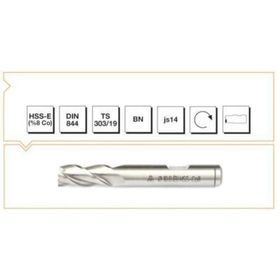 MTE HSSE DIN 844/BN 20 mm Kısa Parmak Freze