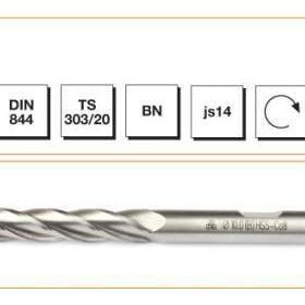 MTE HSSE DIN 844/BN 20 mm Uzun Parmak Freze