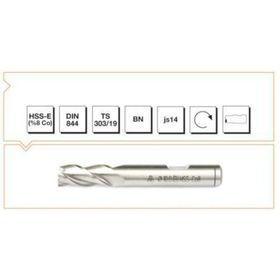 MTE HSSE DIN 844/BN 4 mm Kısa Parmak Freze