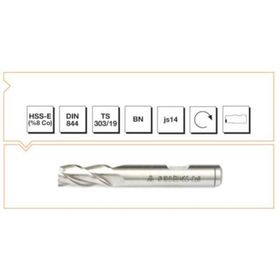 MTE HSSE DIN 844/BN 7 mm Kısa Parmak Freze