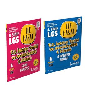 Muba Yayınları - 2023 8. Sınıf LGS 1. Dönem Hasatı T.C. İnkılap Tarihi Soru ve Deneme Seti 2 Kitap