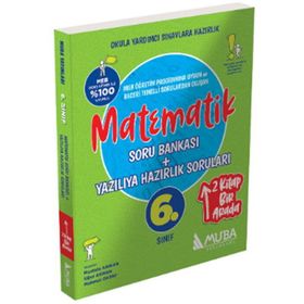 Muba Yayınları - 6. Sınıf Matematik Soru Bankası Yazılıya Hazırlık Soruları 2'si 1 Arada