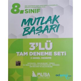 Muba Yayınları 8.Sınıf 3'lü Deneme Seti