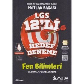 Muba Yayınları - 8. Sınıf LGS Fen Bilimleri 12 Hedef Deneme