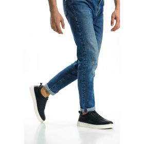 Mubaino 4500-SB Siyah-Beyaz Hakiki Deri Erkek Spor Ayakkabı
